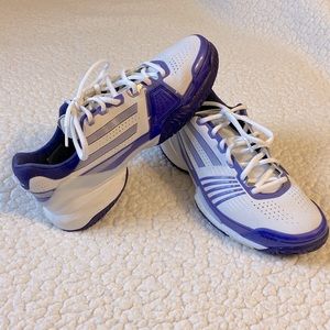 Adidas tennis/running shoes, 7, purple & white